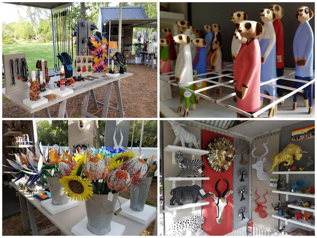The craft Market at Spier 2018-2019 - beaded flowers and other craft art